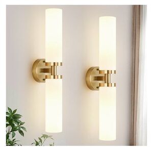 Modern Gold and White Wall Sconces